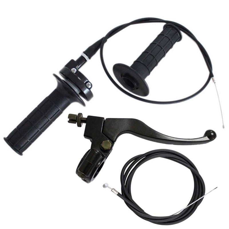 LIYYOO Throttle Cable, Twist Throttle, Right Brake Lever and Handle,Brake Cable, for Mini Bike XR80 XR100 CRF70 CRF80 CRF100 Pit Dirt Motor Bike,Mb165 Mb200 196cc 200cc 5.5hp 6.5hp Bike - Image 1